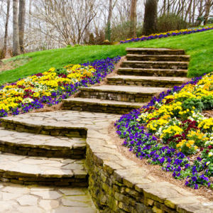 Landscaping Gallery retaining walls and stairs