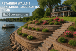 Retaining Wall and lakeshore landscaping H&H Contractors