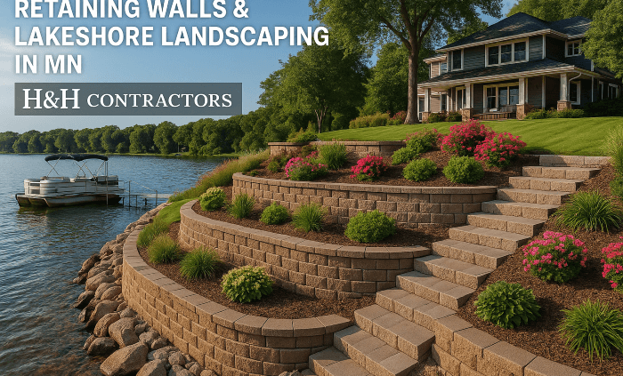 Retaining Wall and lakeshore landscaping H&H Contractors