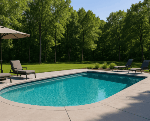 concrete pool deck