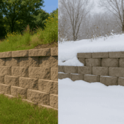 retaining wall in MN weather