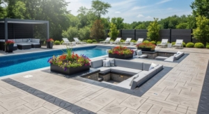 concrete pool deck