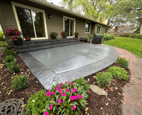 backyard concrete patios with garden surround IMG_1288 backyard concrete patios with garden surround
