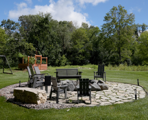 Stone Back yard Fire Pit