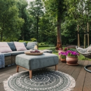 Patio with composite flooring Patio with composite flooring