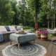 Patio with composite flooring
